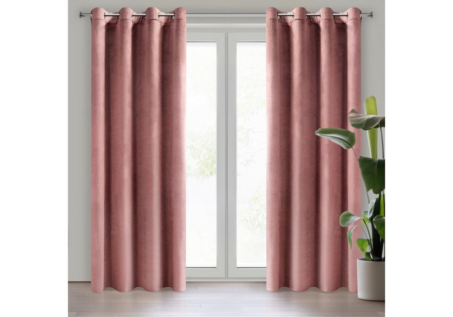 Zdjęcie: Zasłona gotowa Melanie 140x250 cm ciemnoróżowy EUROFIRANY