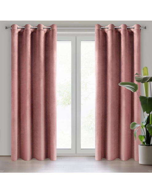 Zdjęcie: Zasłona gotowa Melanie 140x250 cm ciemnoróżowy EUROFIRANY