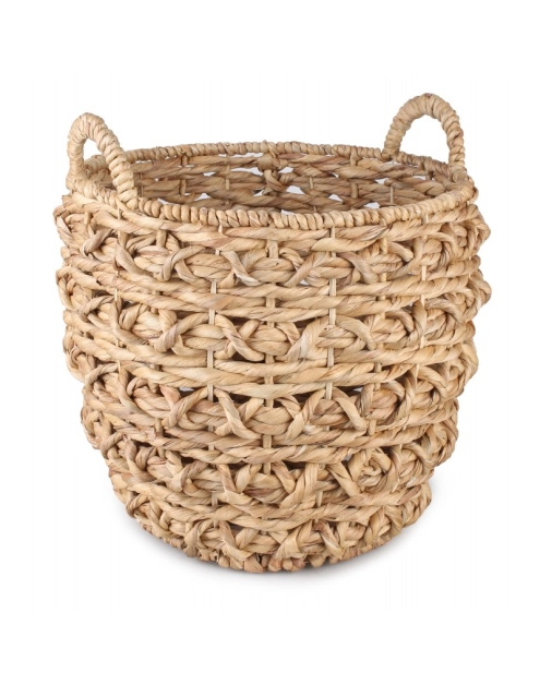 Zdjęcie: Kosz z hiacyntu wodnego z uchwytami 36x36x33/39 cm TIN TOURS