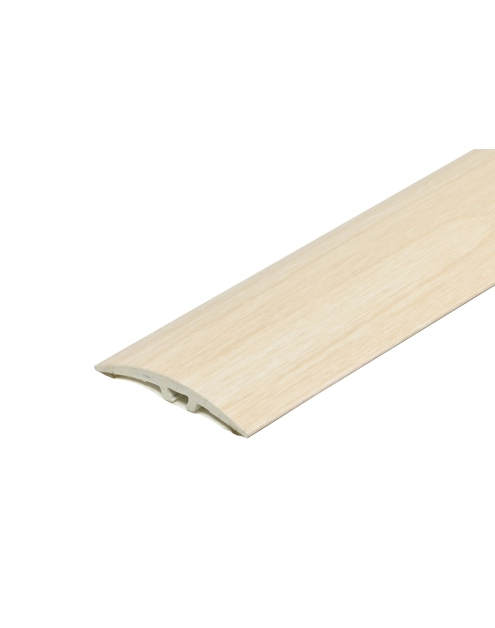 Zdjęcie: Kształtownik PVC wcisk szeroki 40 mm 2w1 L= 2,70 m Dąb Biały okleina mat CEZAR