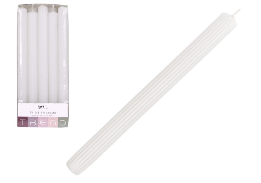 Zdjęcie: Świeca Ryflowana Trend 22/240 72013 biała RAVI