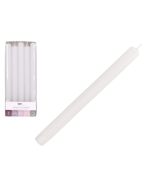 Zdjęcie: Świeca Ryflowana Trend 22/240 72013 biała RAVI