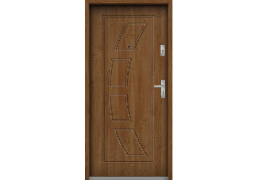 Zdjęcie: Drzwi wejściowe do mieszkań Bastion T-17 Olcha 80 cm lewe ODR KR CENTER