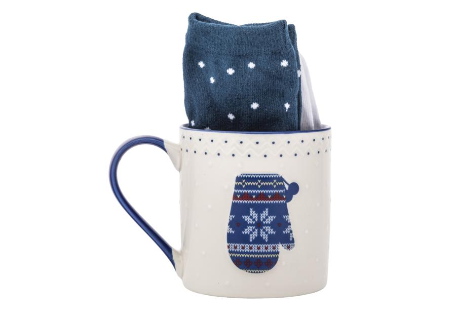 Zdjęcie: Zestaw kubek świąteczny 500 ml granatowy ze skarpetkami ALTOM DESIGN