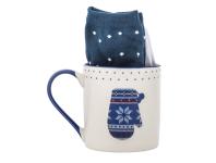 Zdjęcie: Zestaw kubek świąteczny 500 ml granatowy ze skarpetkami ALTOM DESIGN