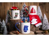 Zdjęcie: Zestaw kubek świąteczny 500 ml granatowy ze skarpetkami ALTOM DESIGN