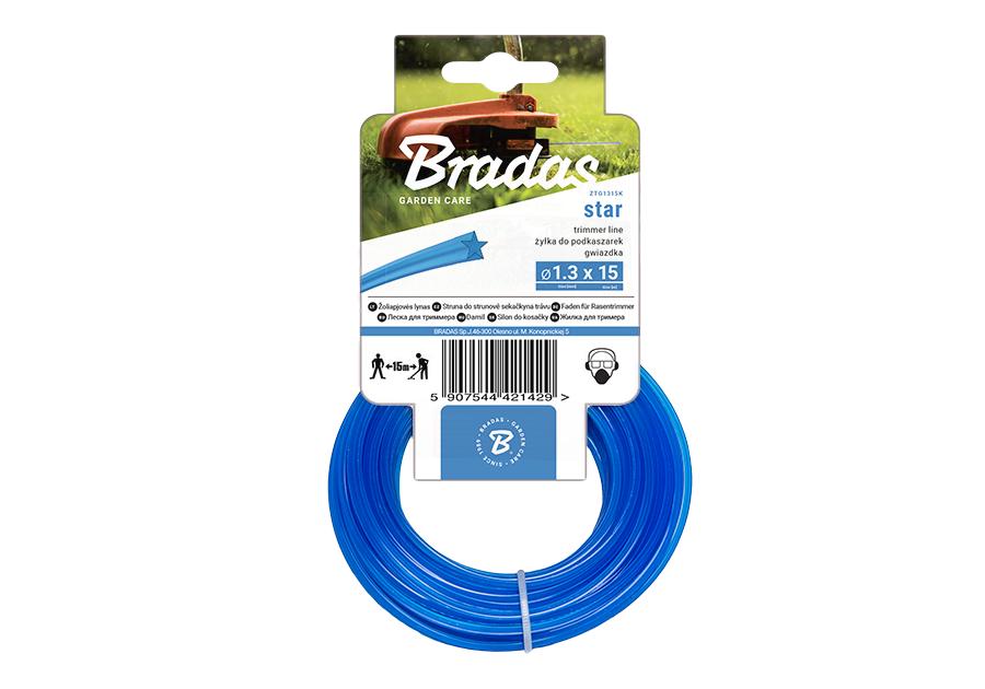 Zdjęcie: Żyłka Trimmer gwiazdka 3,0 mm x 15 m, karta BRADAS