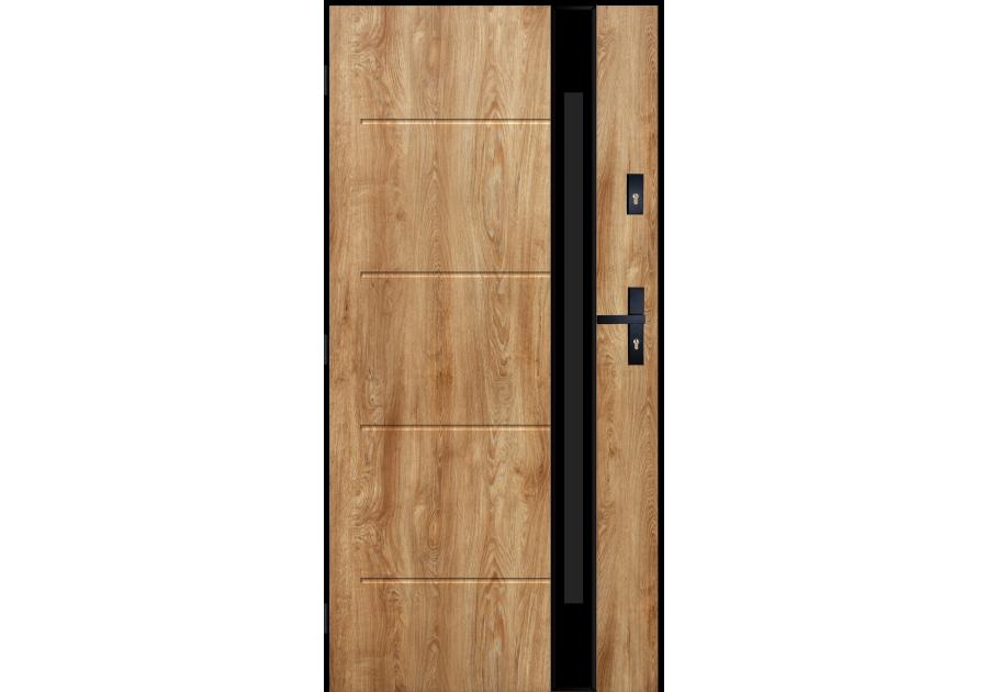 Zdjęcie: Drzwi zewnętrzne andromeda dąb turner 100l komplet PANTOR