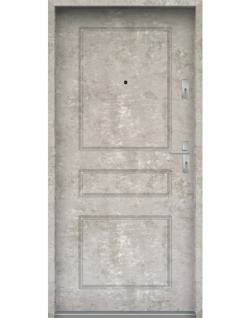 Zdjęcie: Drzwi wejściowe do mieszkań Bastion T-56 Beton naturalny 90 cm lewe ODO KR CENTER