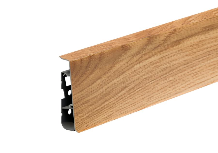 Zdjęcie: Listwa przypodłogowa PVC Hi Line Prestige 2,2x7,5 cm 2,50 m Dąb Alabama Mat CEZAR