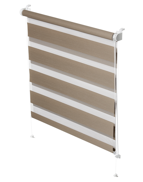 Zdjęcie: Roleta mini Zebra 728 mocca 105x150 cm GARDINIA