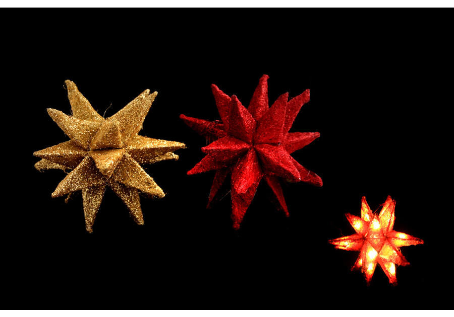 Zdjęcie: Ozdoba bożonarodzeniowa gwiazda świecąca 20 cm EM&EM