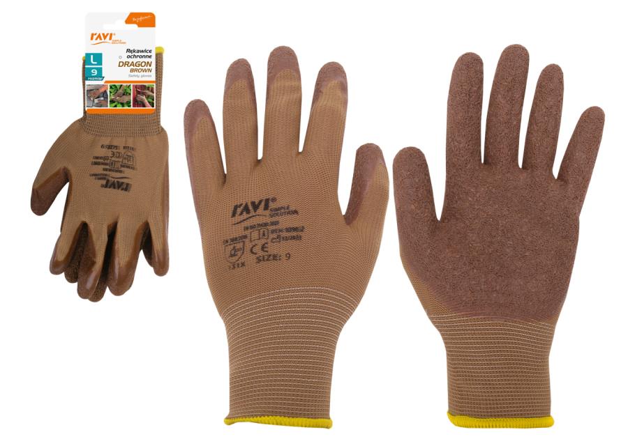 Zdjęcie: Rękawice ochronne Dragon-Brown rozmiar 9-L 10903 RAVI