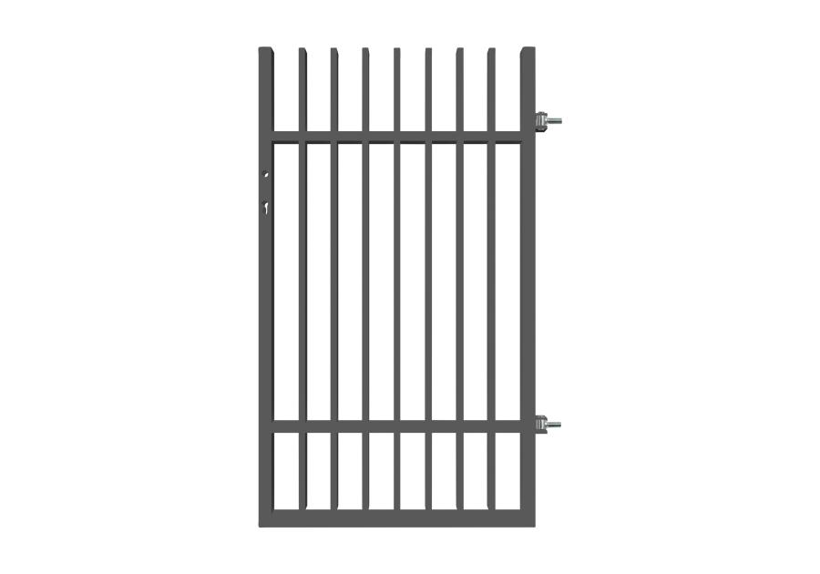 Zdjęcie: Furtka Anika 0,90 m, 1,50 m, stal ocynk+RAL7016 struktura prawa POLBRAM