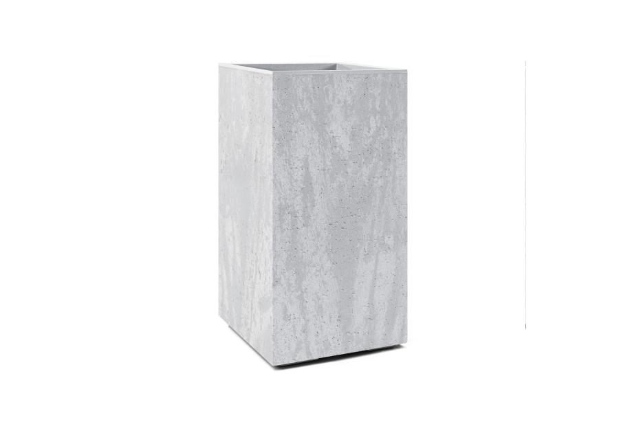 Zdjęcie: Kwietnik Karo 300x300x600 mm beton recycled, szary beton LAMELA