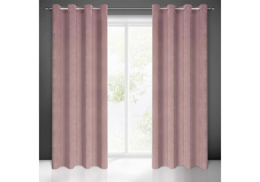 Zdjęcie: Zasłona gotowa Eliza 140 x 250 cm pudrowy róż EUROFIRANY