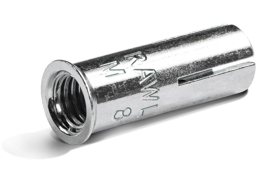 Zdjęcie: Ocynkowana kotwa tulejowa z gwintem wewnętrznym i kołnierzem R-DCL M8x30 mm 100 sztuk RAWLPLUG