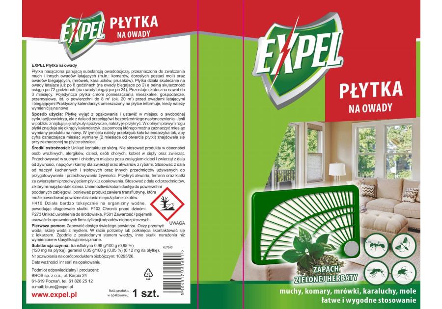Zdjęcie: Płytka na owady EXPEL