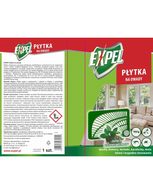 Zdjęcie: Płytka na owady EXPEL