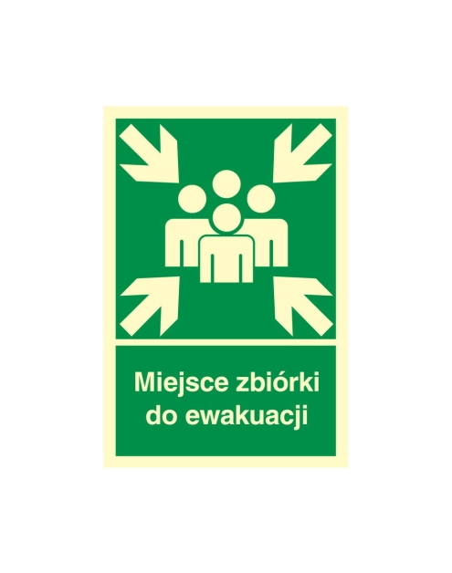 Zdjęcie: Oznaczenie "Miejsce zbiorki do ewakuacji" 15x22,2 cm METRO