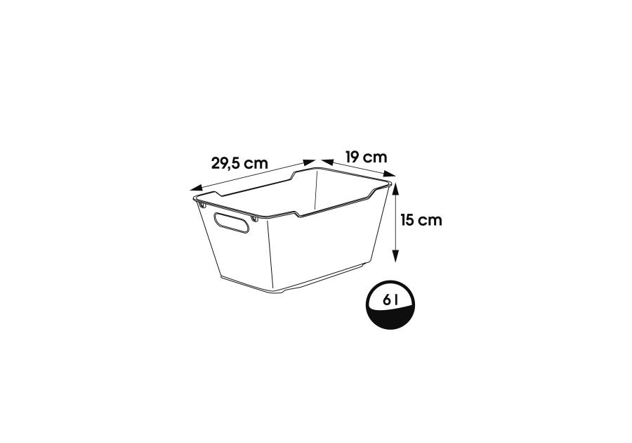 Zdjęcie: Pojemnik lifestyle-box lotta 6 L crystal grey transparent KEEEPER