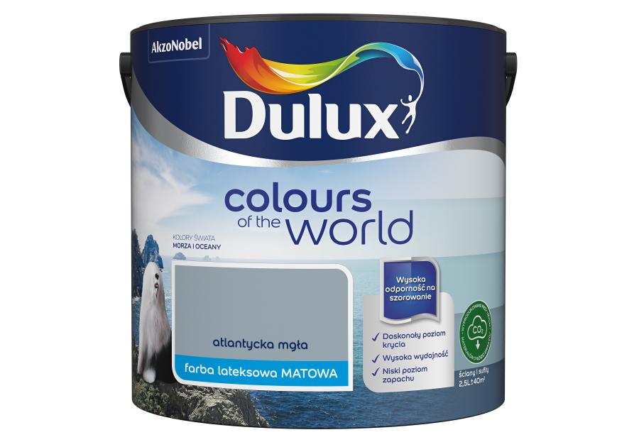 Zdjęcie: Farba do wnętrz Kolory Świata 2,5 L atlantycka mgła DULUX