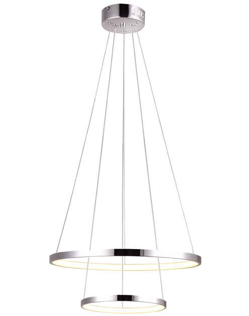 Zdjęcie: Lampa sufitowa wisząca Lune 43 W okragła podwójna chrom CANDELLUX