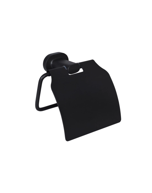 Zdjęcie: Uchwyt na papier toaletowy Go z klapką czarny mat BISK