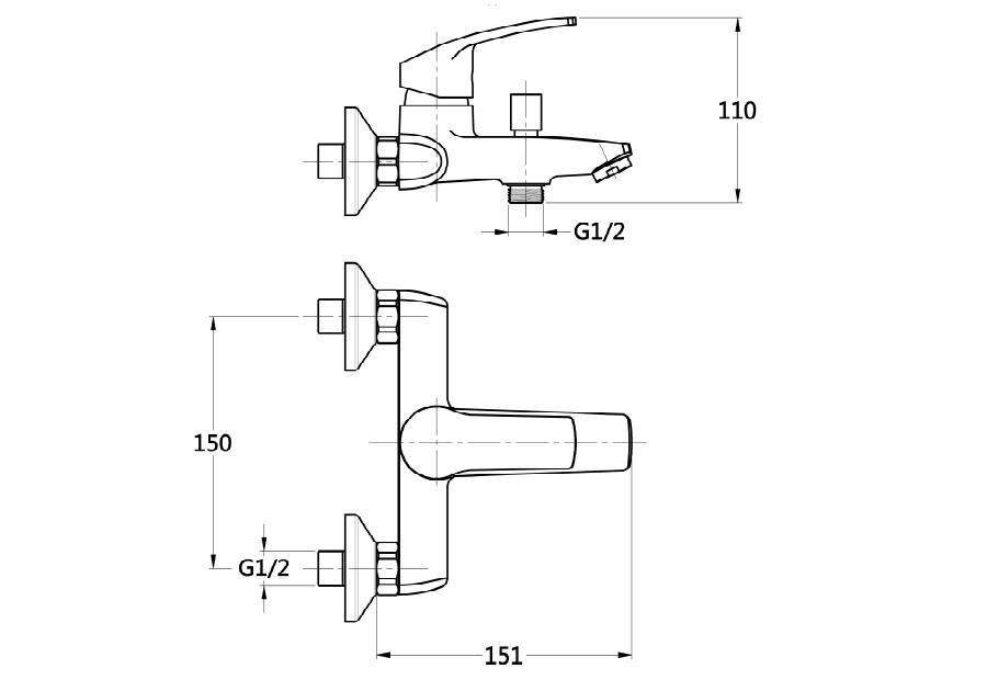 Zdjęcie: Bateria wannowa Malta INVENA