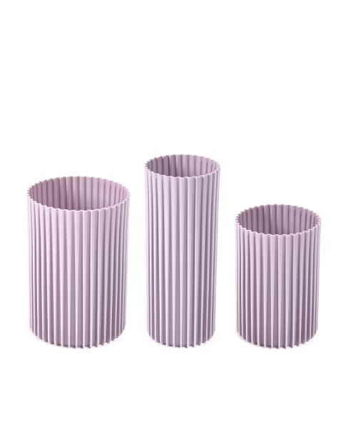 Zdjęcie: Zestaw wazonów Nemo, 3 sztuki, szarolilowy LAMELA