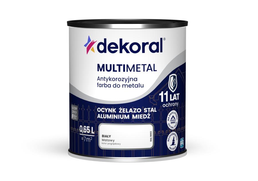 Zdjęcie: Farba do metalu Multimetal 0,65 L biały DEKORAL