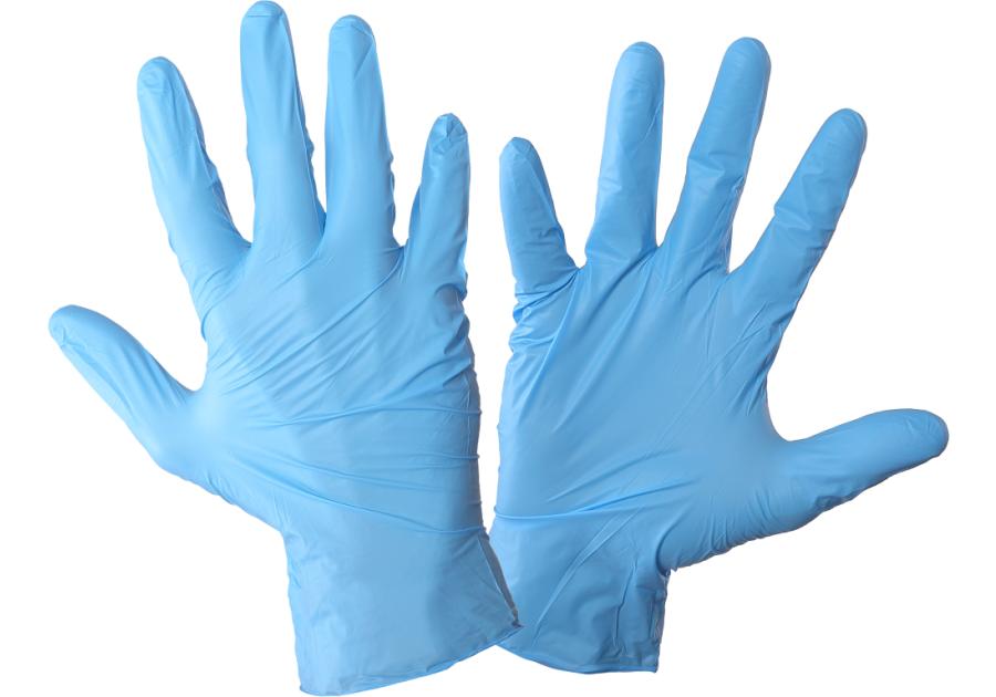 Zdjęcie: Rękawice nitryl niebieskie, 100 szt., pudełko, "9", l, CE, LAHTI PRO