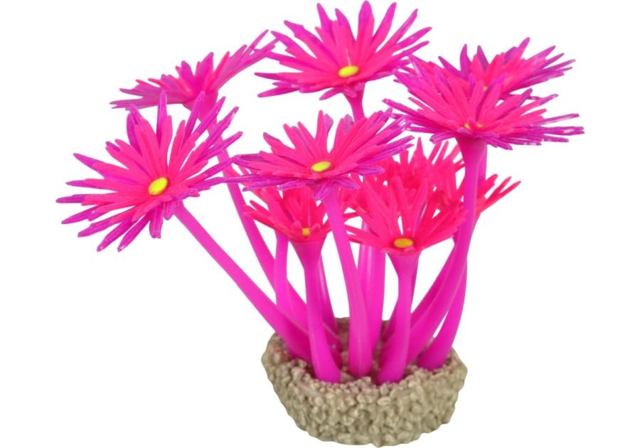 Zdjęcie: Ozdoba do akwarium Flowers 1 fioletowo-różowa 8x8 cm ZOLUX