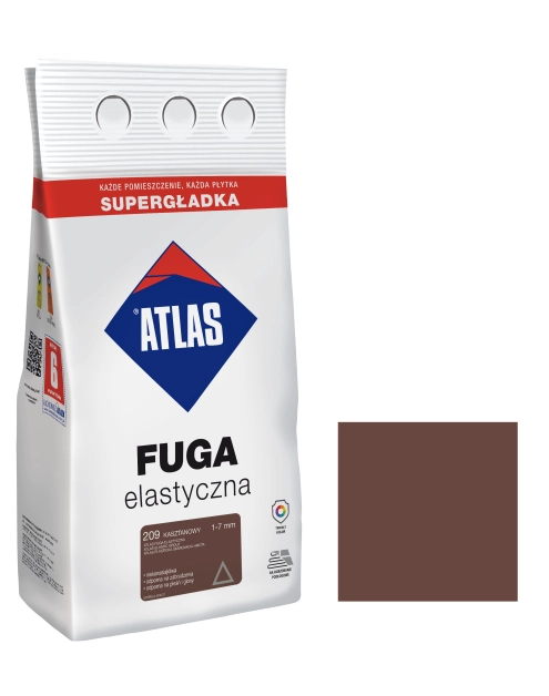 Zdjęcie: Fuga elastyczna kolor 209 kasztanowy alubag 5 kg ATLAS