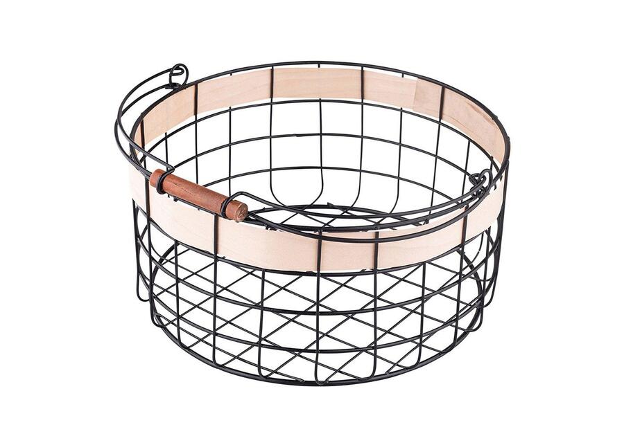 Zdjęcie: Koszyk z metalowy z rączką 29x29x14 cm czarny ALTOMDESIGN