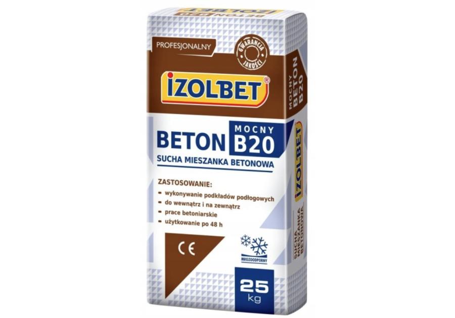 Zdjęcie: Beton B20 mocny 25 kg IZOLBET