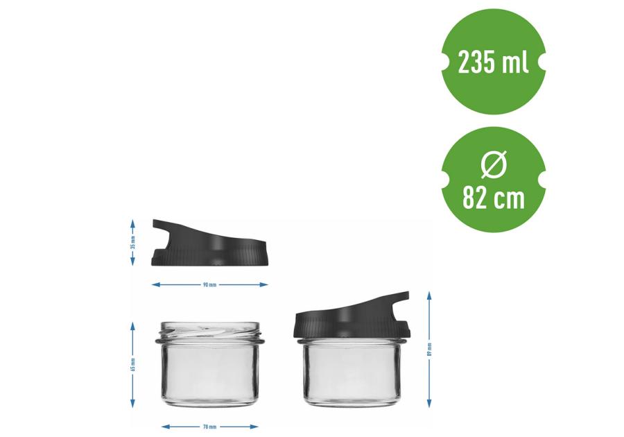 Zdjęcie: Pojemnik do przechowywania 235 ml z zakrętką 132245 BROWIN