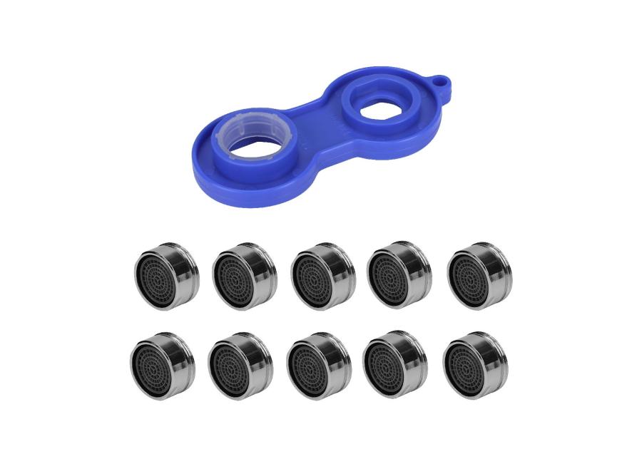 Zdjęcie: Zestaw aeratorów M24 z kluczem 10 sztuk TYCNER