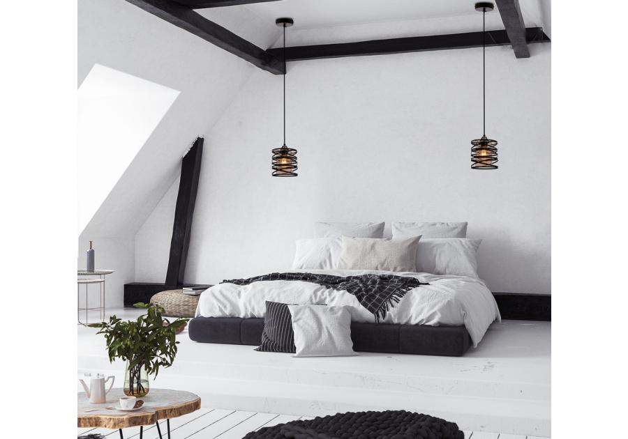 Zdjęcie: Lampa wisząca Eluna E27 bursztynowy+czarny CANDELLUX