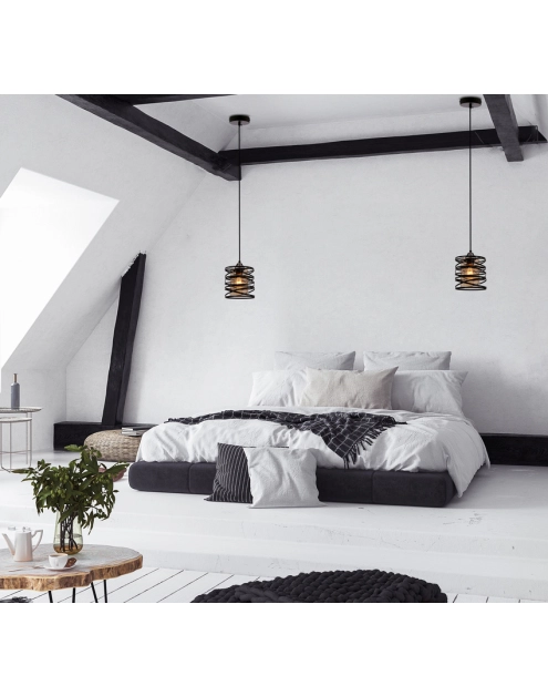 Zdjęcie: Lampa wisząca Eluna E27 bursztynowy+czarny CANDELLUX