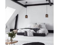 Zdjęcie: Lampa wisząca Eluna E27 bursztynowy+czarny CANDELLUX