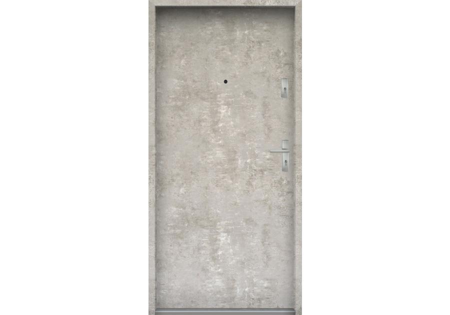 Zdjęcie: Drzwi wejściowe do mieszkań Bastion N-02 Beton naturalny 90 cm lewe ODO KR CENTER
