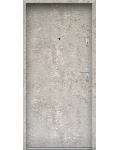 Zdjęcie: Drzwi wejściowe do mieszkań Bastion N-02 Beton naturalny 90 cm lewe ODO KR CENTER
