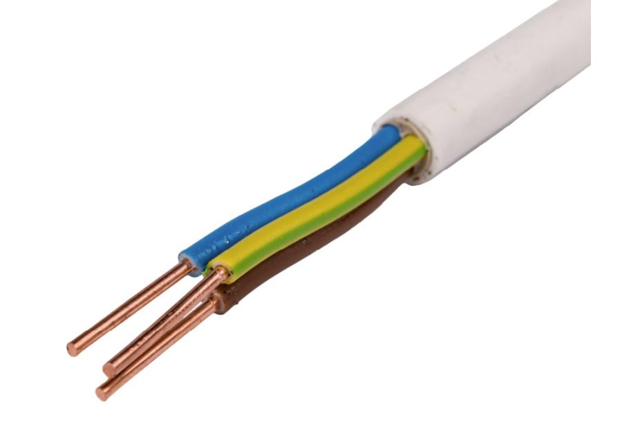 Zdjęcie: Przewód YDY 3x2,5 450/750V biały (krążek 100 m) ELEKTROKABEL