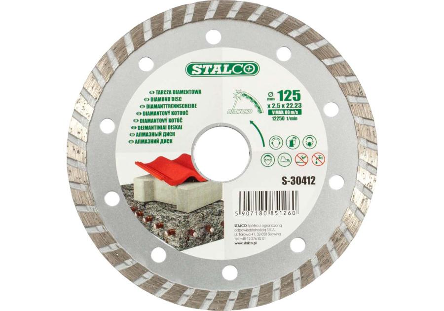 Zdjęcie: Tarcza 125 mm diamentowa standard s-30412 STALCO