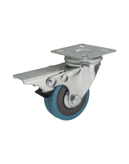 Zdjęcie: Zestaw jezdny obrotowy z hamulcem 50 mm, 40 kg płyta METRO