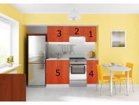 Zdjęcie: Zestaw mebli kuchennych orzech rustikal 5-elementowy DEFTRANS