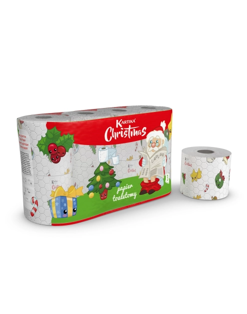 Zdjęcie: Papier toaletowy Christmas 8 rolek KARTIKA