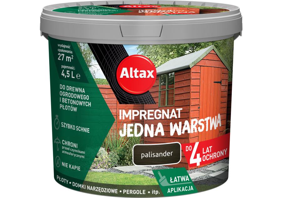 Zdjęcie: Impregnat Jedna Warstwa 4 lata 4,5 L palisander ALTAX