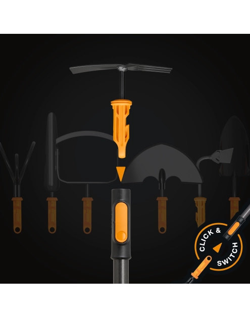 Zdjęcie: Motyczka ogrodowa z widełkami, głowica One Click FISKARS